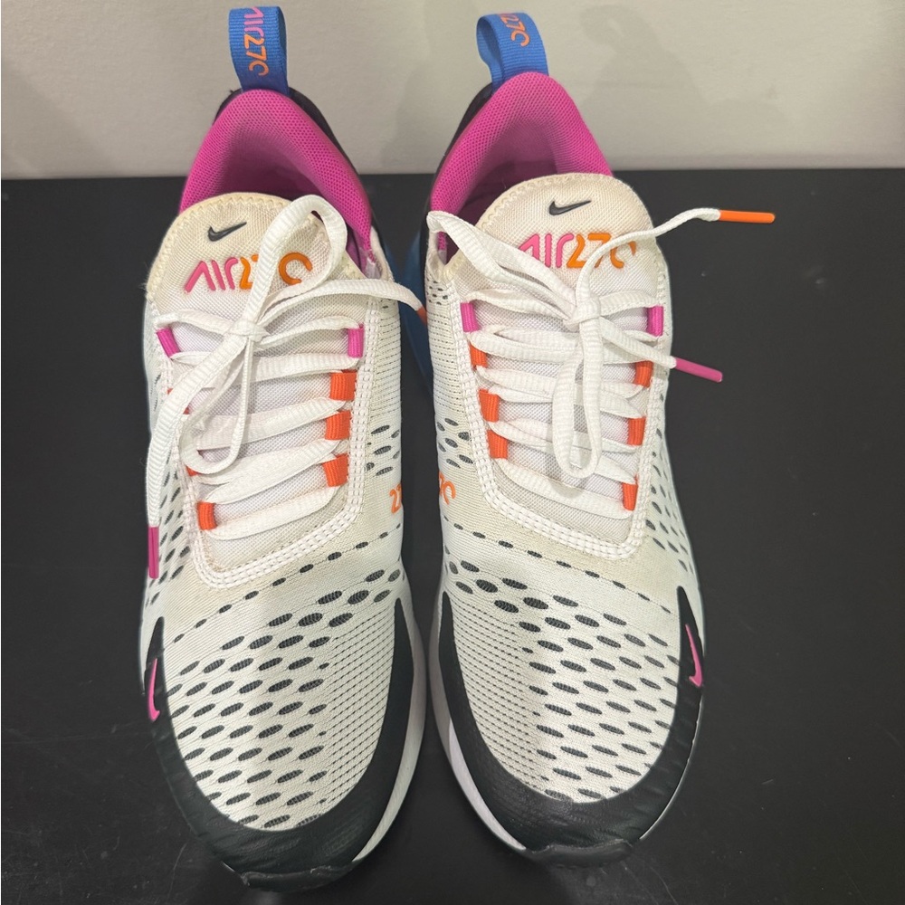 Nike Women's Air Max White with Pink and Orange Accents